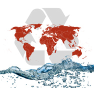 Recyclingzeichen Welt Wasser